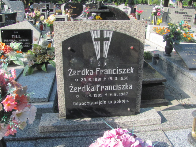 Franciszka Żerdka 1905 Strumień św. Barbary - Grobonet - Wyszukiwarka osób pochowanych