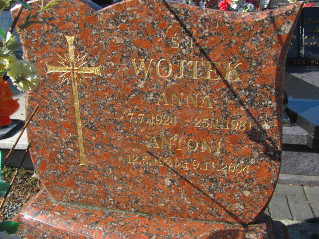 Anna Wojtek 1924 Strumień św. Barbary - Grobonet - Wyszukiwarka osób pochowanych