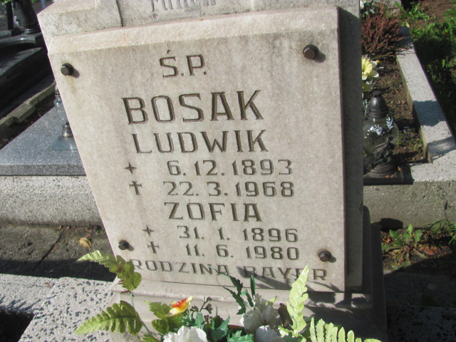 Zofia Bosak 1869 Strumień św. Barbary - Grobonet - Wyszukiwarka osób pochowanych