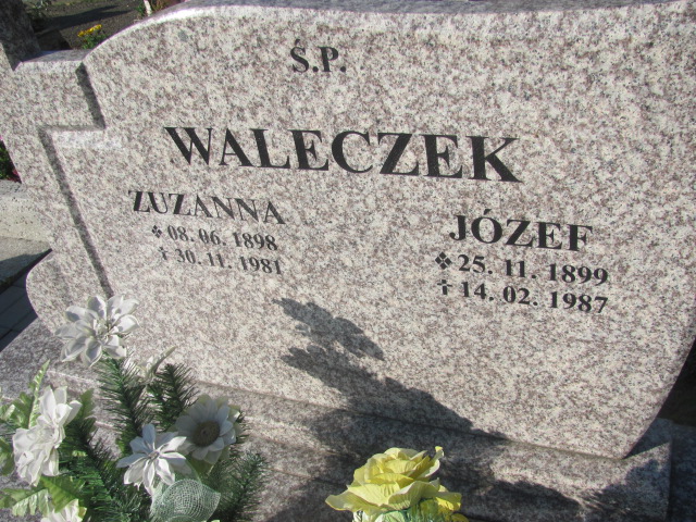 Zuzanna Waleczek 1898 Strumień św. Barbary - Grobonet - Wyszukiwarka osób pochowanych