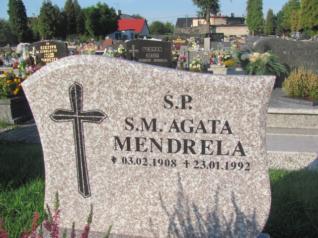 Agata Mendrela 1908 Strumień św. Barbary - Grobonet - Wyszukiwarka osób pochowanych